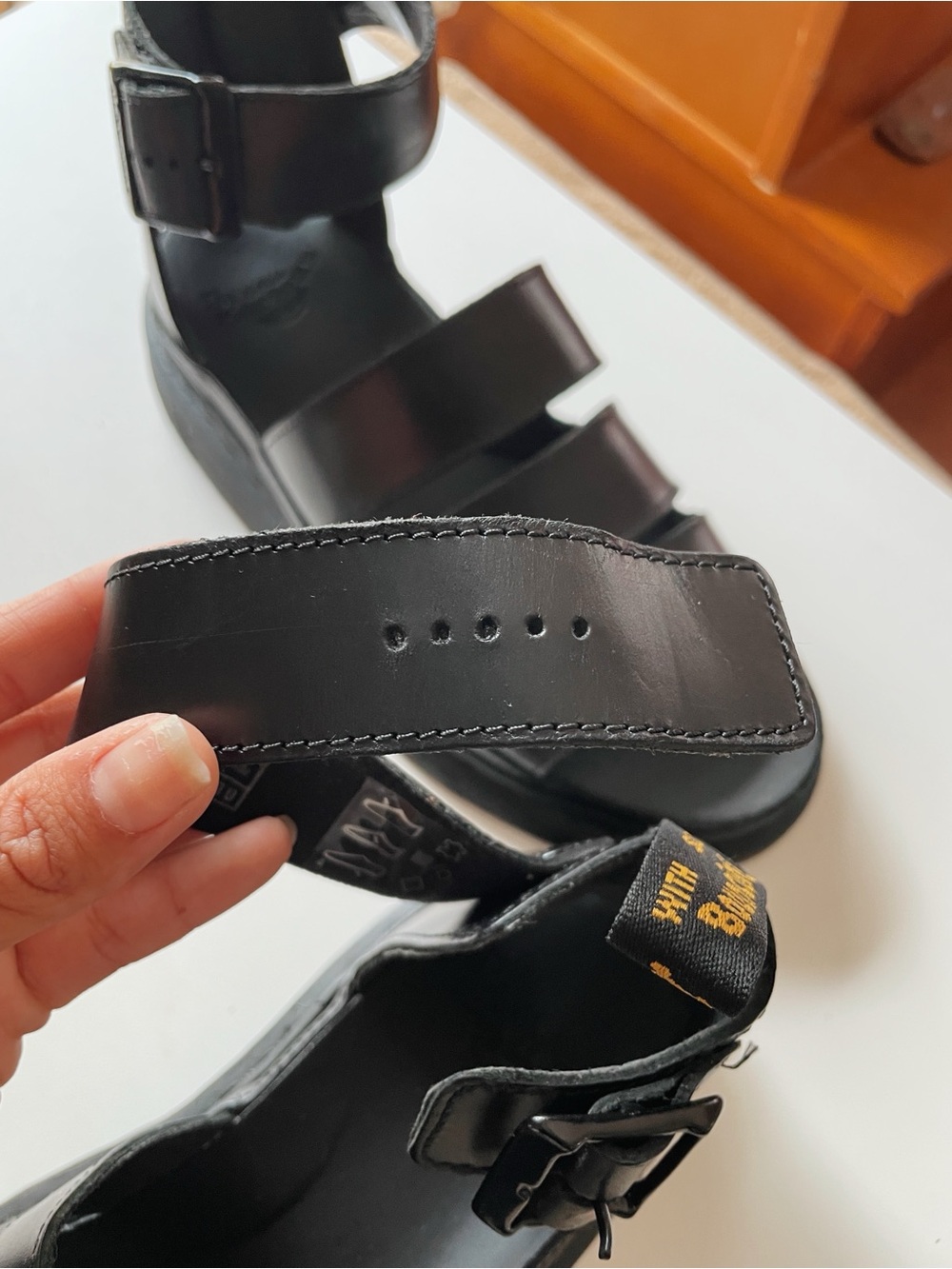 Dr.Martens Women’s Clarissa II Leather Sandals Goth Size 8 Women's EUC Like New - Picture 6 of 9
